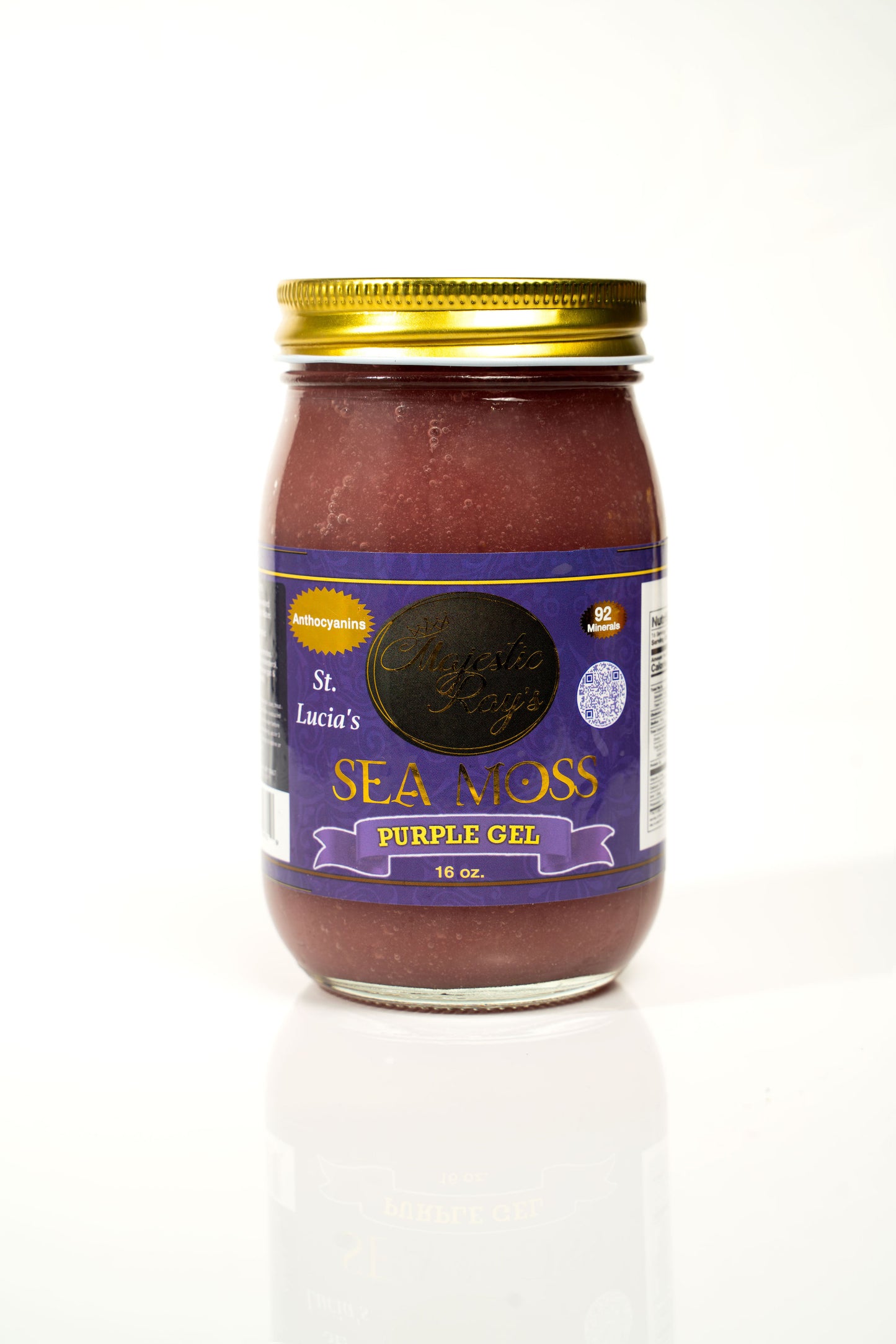 Purple, Gold & Green Sea Moss Gel 16 oz