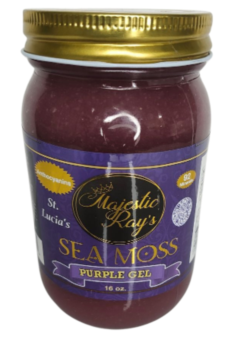 Purple & Gold Sea Moss Gel 16 oz